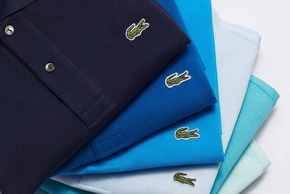 Lacoste shirts flat lay