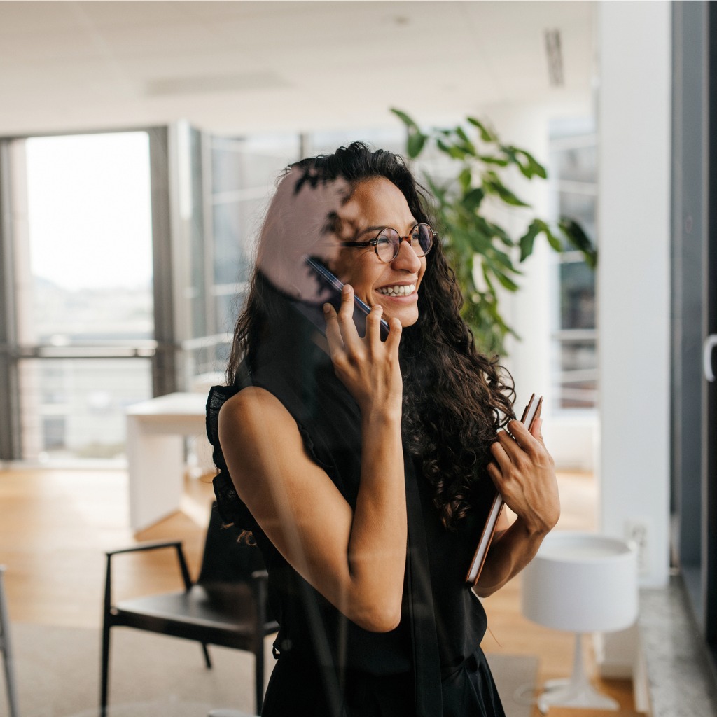 cheerful business woman