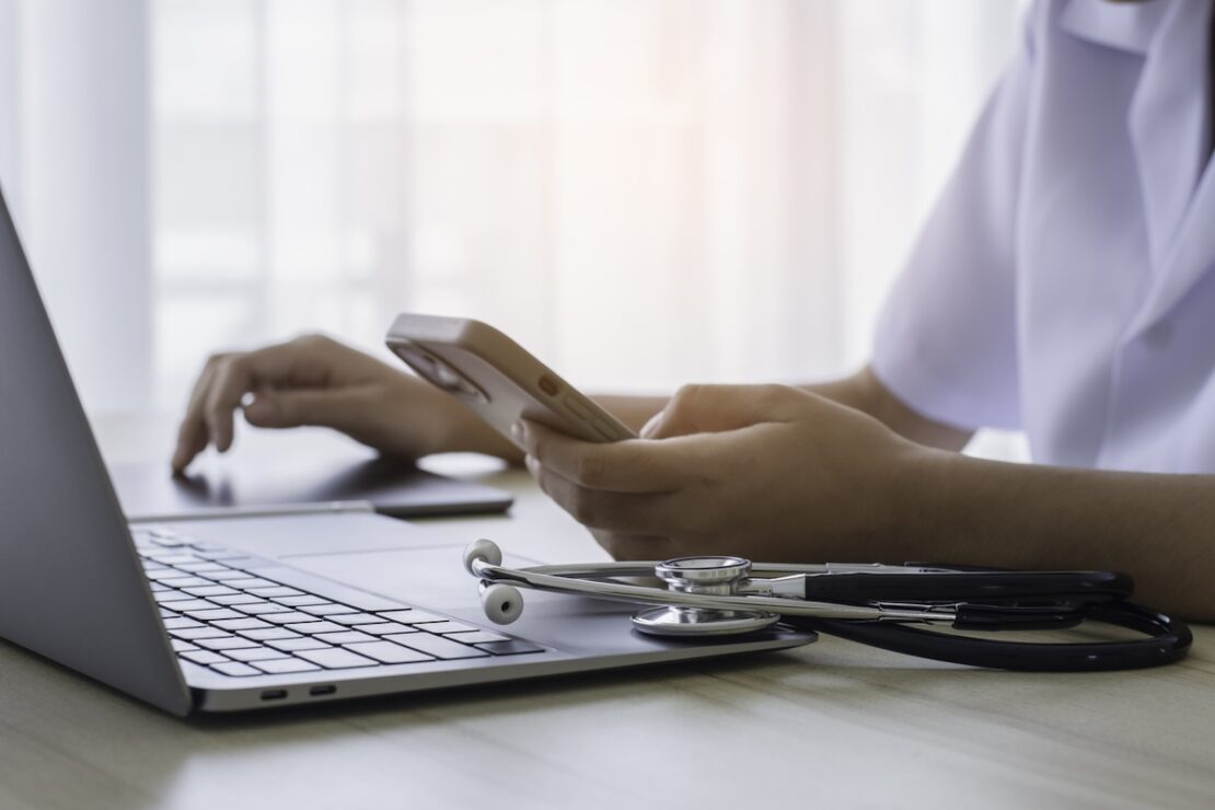 a medical call center agent providing customer service to a patient