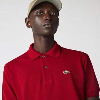 man wearing Lacoste shirt